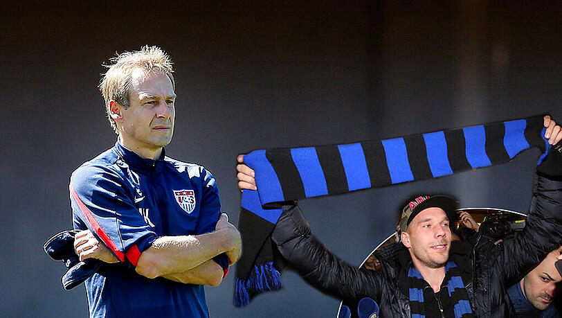 Jürgen Klinsmann glaubt an Lukas Podolski bei Inter Mailand. Jürgen Klinsmann glaubt an Lukas Podolski bei Inter Mailand.