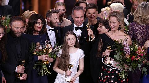 Kleiner Star ganz groß: Greta Thunberg löste mit ihrer Ansprache bei den prominenten Gästen Standing Ovations aus.