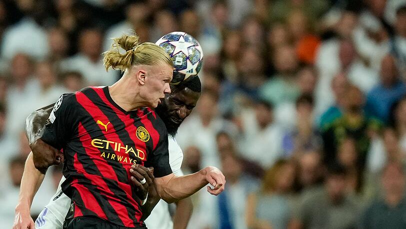 Konnte im Hinspiel in Madrid nicht überzeugen: Manchester Citys Superstar Erling Haaland.