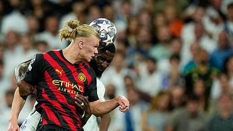 Konnte im Hinspiel in Madrid nicht überzeugen: Manchester Citys Superstar Erling Haaland.