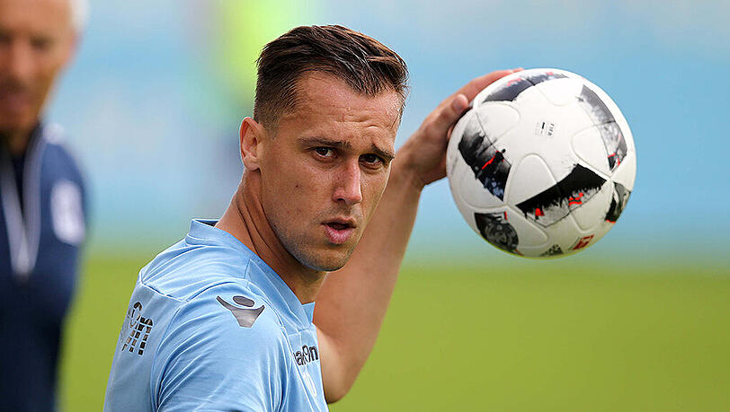 Sein Freund, der Ball: Michael Liendl, österreichischer Spielmacher des TSV 1860. Sein Freund, der Ball: Michael Liendl, österreichischer Spielmacher des TSV 1860.