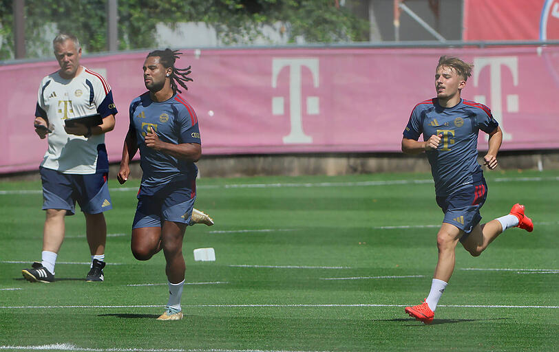 Kämpfen sich zurück: Serge Gnabry (l.) und Lennart Karl. Kämpfen sich zurück: Serge Gnabry (l.) und Lennart Karl.