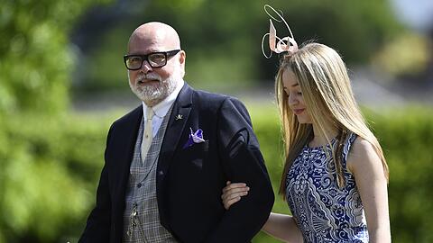 Gary Goldsmith und seine Tochter Tallulah an der Hochzeit von Kates Schwester Pippa Middleton.