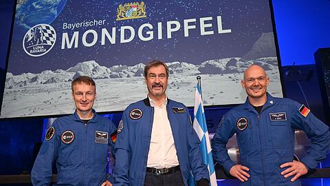 Bayerns Ministerpräsident Markus Söder beim bayerischen "Mondgipfel".