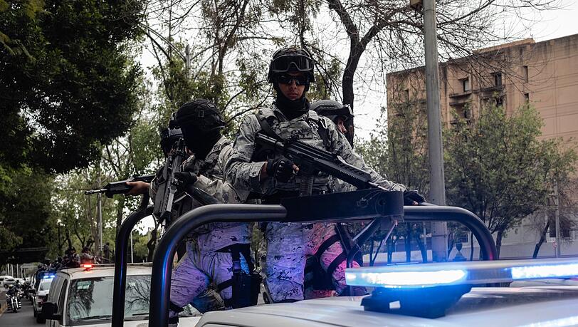 In Teilen von Mexiko-Stadt war eine massive Pr&auml;senz der Sicherheitskr&auml;fte zu beobachten.