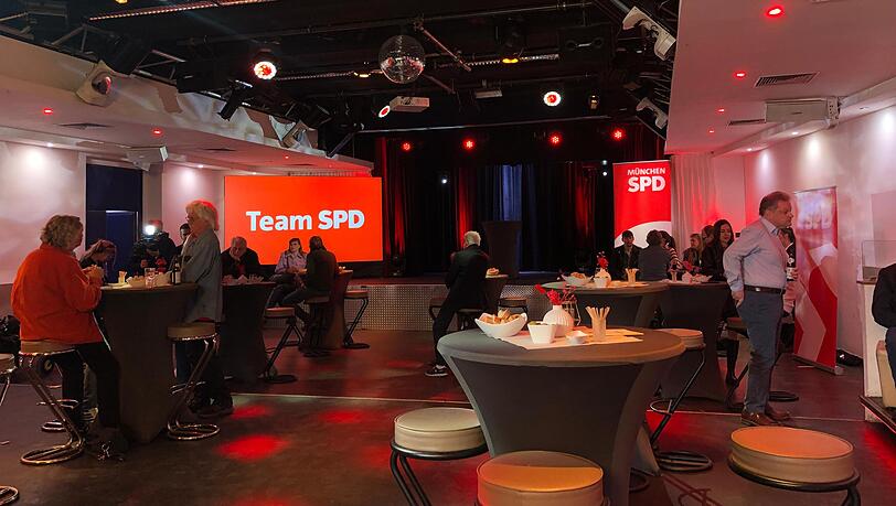 Die SPD-Wahlparty am Oberanger.