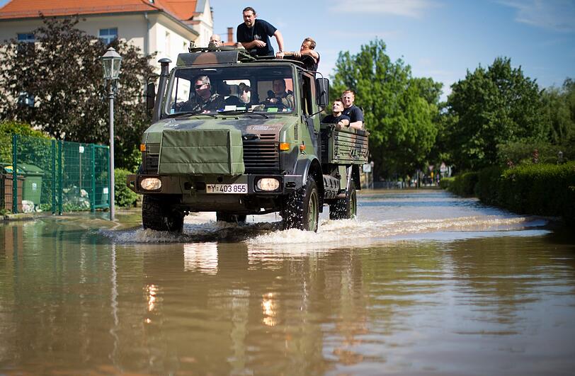 Aktuelle Fotos zum Hochwasser in Dresden: Bilder von der FLut