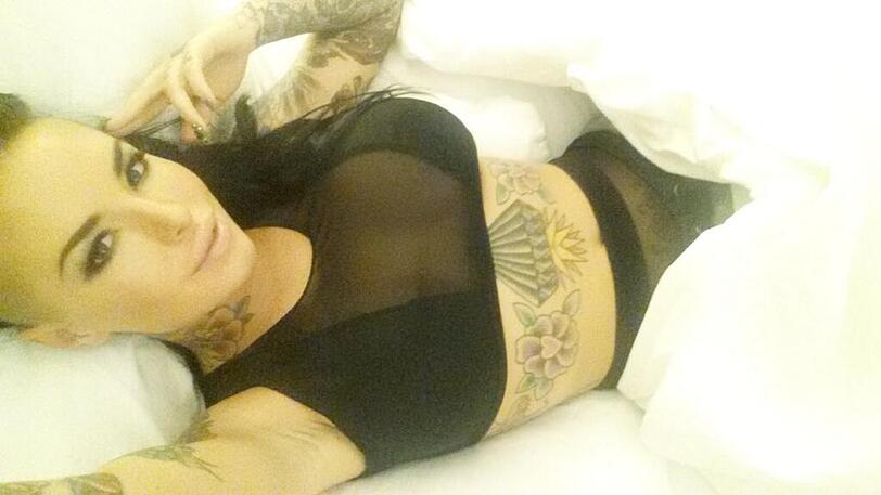 Bilder aus besseren Zeiten: Pornostar Christy Mack versorgt ihre Fans mit Fotos und Video auf Twitter.