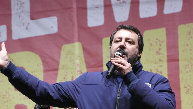 Matteo Salvini spricht während einer Wahlkampfveranstaltung in der Emilia-Romagna. Matteo Salvini spricht während einer Wahlkampfveranstaltung in der Emilia-Romagna.