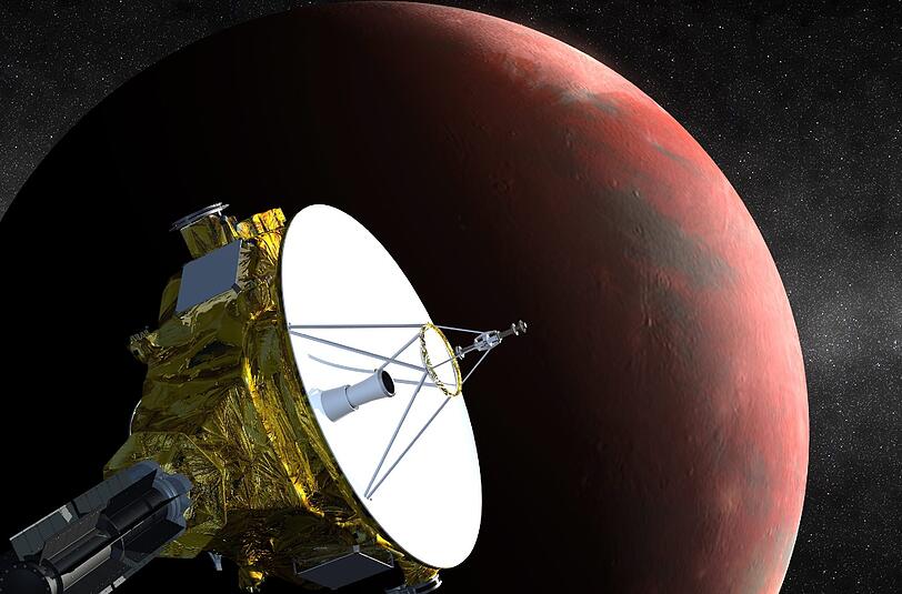 Eine seit mehr als neun Jahren reisende Sonde soll so nah an dem Zwergplaneten Pluto vorbeirasen. (Symbolbild)
