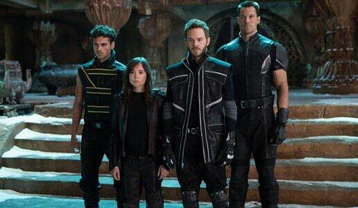 Kitty Prydes zweiter Auftritt im "X-Men"-Universum war 2014 in "X-Men: Zukunft ist Vergangenheit". Sie sind die letzten, die Widerstand gegen die Sentinels leisten (von links): Roberto da Costa alias Sunspot (Adan Canto), Kitty Pryde alias Shadowcat (Ellen Page), Bobby Drake alias Iceman (Shawn Ashmore) und Piotr Rasputin alias Colossus (Daniel Cudmore).