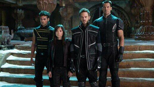 Kitty Prydes zweiter Auftritt im "X-Men"-Universum war 2014 in "X-Men: Zukunft ist Vergangenheit". Sie sind die letzten, die Widerstand gegen die Sentinels leisten (von links): Roberto da Costa alias Sunspot (Adan Canto), Kitty Pryde alias Shadowcat (Ellen Page), Bobby Drake alias Iceman (Shawn Ashmore) und Piotr Rasputin alias Colossus (Daniel Cudmore).