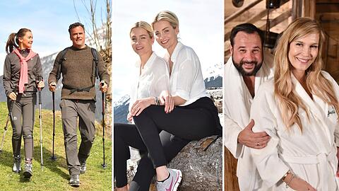 Wandern und Wellness: Promis lassen es sich gut gehen...
