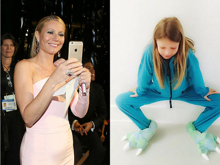 Gwyneth Paltrow verbrachte den Abend der Met Gala lieber zuhause mit Tochter Apple (rechts)
