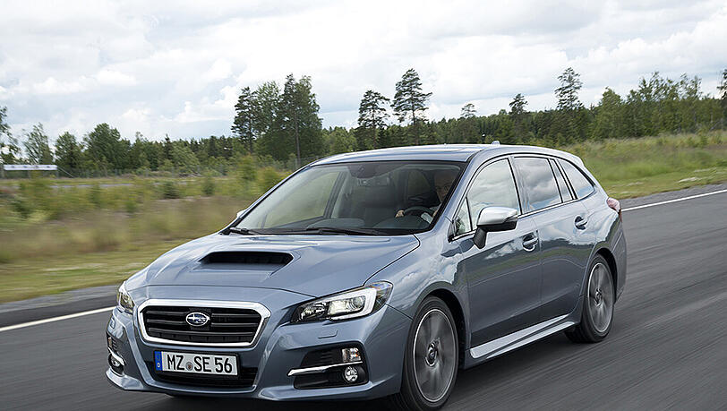 Auf Anhieb als waschechter Subaru zu erkennen: Der Legacy-Nachfolger Levorg. Auf Anhieb als waschechter Subaru zu erkennen: Der Legacy-Nachfolger Levorg.