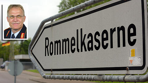 Die Kaserne in Dornstadt ist heute noch nach Hitlers Generalfeldmarschall Erwin Rommel benannt. Bundeswehr-General Dotzler (kleines Foto) meint: "Die Wehrmacht kann keine Tradition stiften."