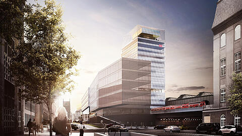 Hauptbahnhof München Illustration neu Grafik