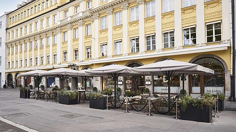 Das Dallmayr-Delikatessenhaus in der Dienerstraße bleibt während der gesamten Umbauzeit für die Kunden geöffnet.
