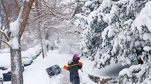 In Teilen der n&ouml;rdlichen USA fiel viel Schnee.