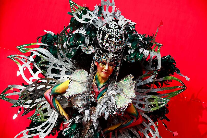 Schrille Outfits, nackte Haut. Das Internationale Bodypainting Festival in Daegu, Süd-Korea. Hier sind die schönsten Fotos.