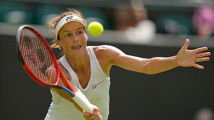 Hat sich im deutschen Duell gegen Jule Niemeier durchgesetzt: Tatjana Maria in Aktion.