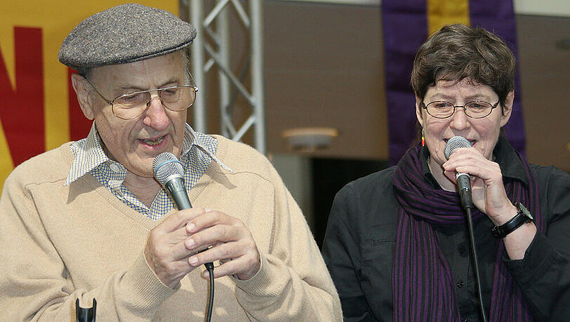 Manfred Krug mit Uschi Brüning auf dem Alstertaler Jazzmeeting Manfred Krug mit Uschi Brüning auf dem Alstertaler Jazzmeeting
