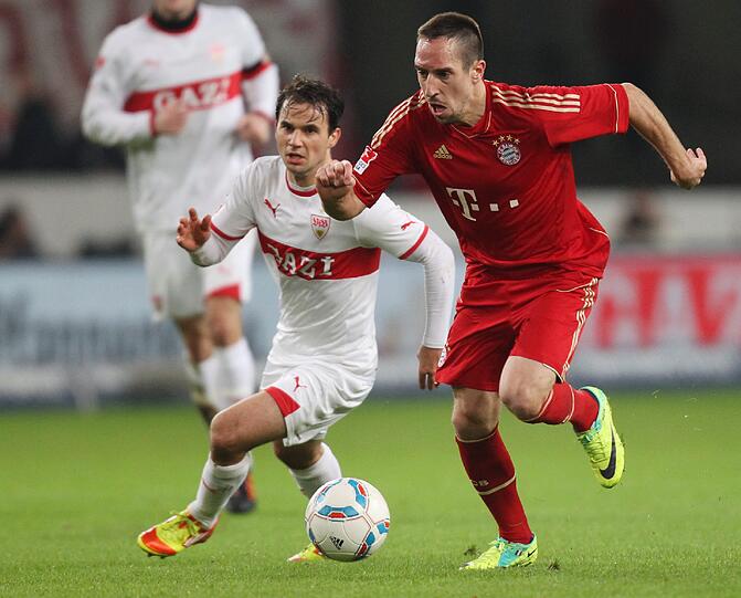 FRANCK RIBÉRY, NOTE 4:
So richtig viel gelang dem Franzosen, unter der Woche in der Champions League geschont, nicht. Verzettelte sich oft, blieb hängen. Die rechte Abwehrseite des VfB war dicht.