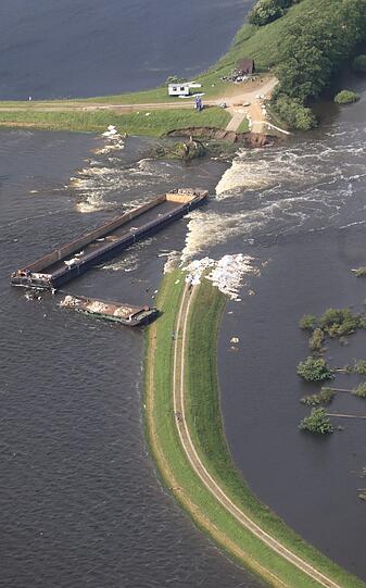 Die aktuellen Bilder vom Deich bei Fischbeck.