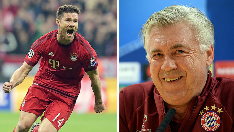 Carlo Ancelotti und Xabi Alonso gewannen beide mit Real die Champions League. Carlo Ancelotti und Xabi Alonso gewannen beide mit Real die Champions League.