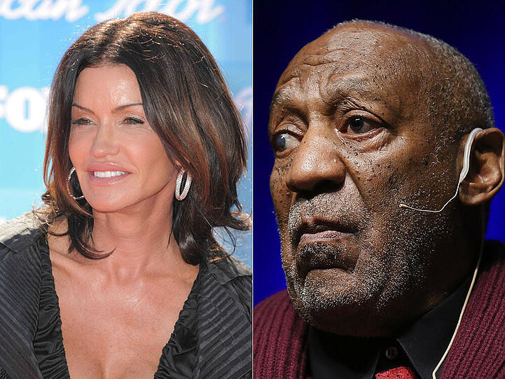 Dickinson (li.) behauptet, ein Opfer von Cosby zu sein