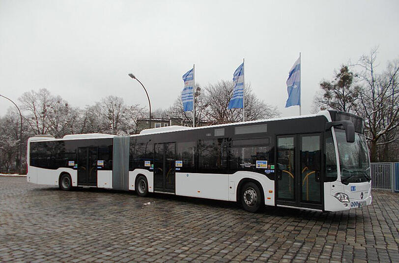 So sieht er aus, der Booster-Bus. Zunächst soll er auf der MetroBus-Linie 52 Richtung Tierpark getestet werden.