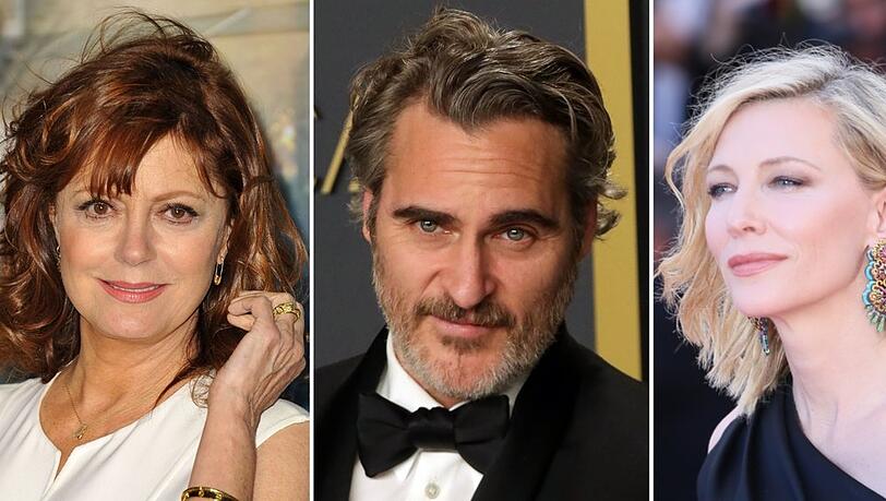 Susan Sarandon, Joaquin Phoenix und Cate Blanchett (r.) unterzeichneten den offenen Brief an Joe Biden.