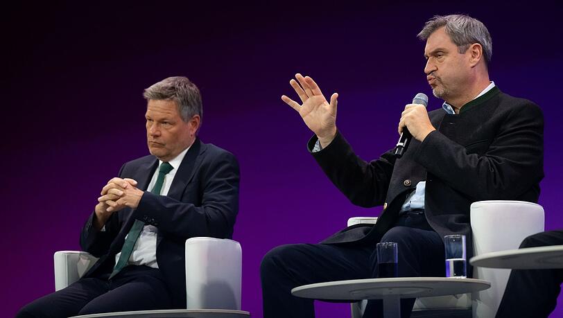 Ziemlich beste Feinde: Robert Habeck und Markus Söder. (Archivbild)