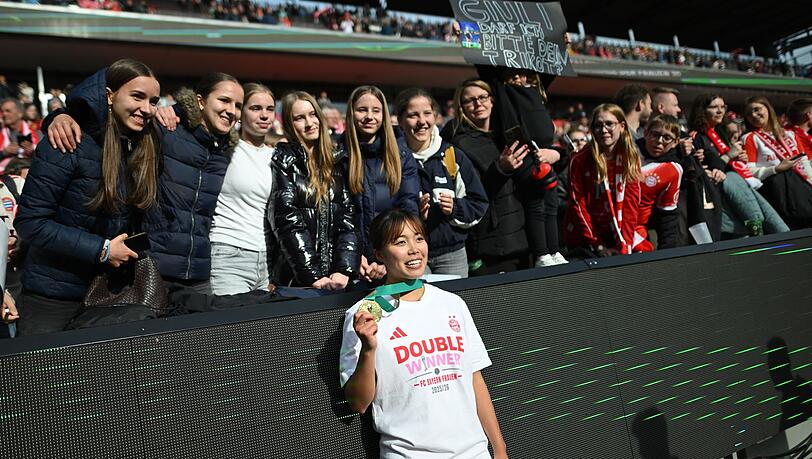 Mit den Bayern-Fußballerinnen holte Momoko Tanikawa in der vergangenen Saison das Double. (Archivbild) Mit den Bayern-Fußballerinnen holte Momoko Tanikawa in der vergangenen Saison das Double. (Archivbild)