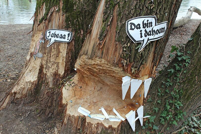 Gottfried Otto hat humorvolle Biberspuren entdeckt.
