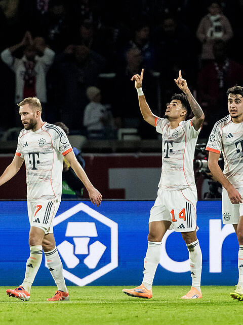 Beim Spiel des FC Bayern gegen Paris Saint-Germain im Fokus: Luis Díaz.
