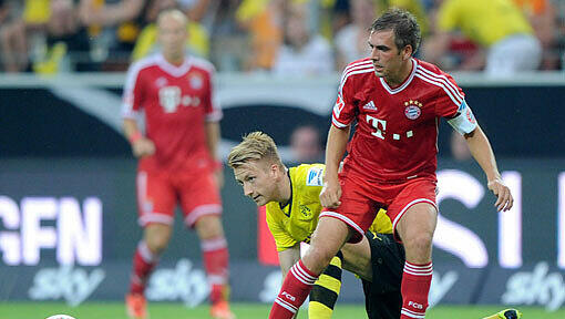 Philipp Lahm im Supercup gegen Borussia Dortmund. Philipp Lahm im Supercup gegen Borussia Dortmund.