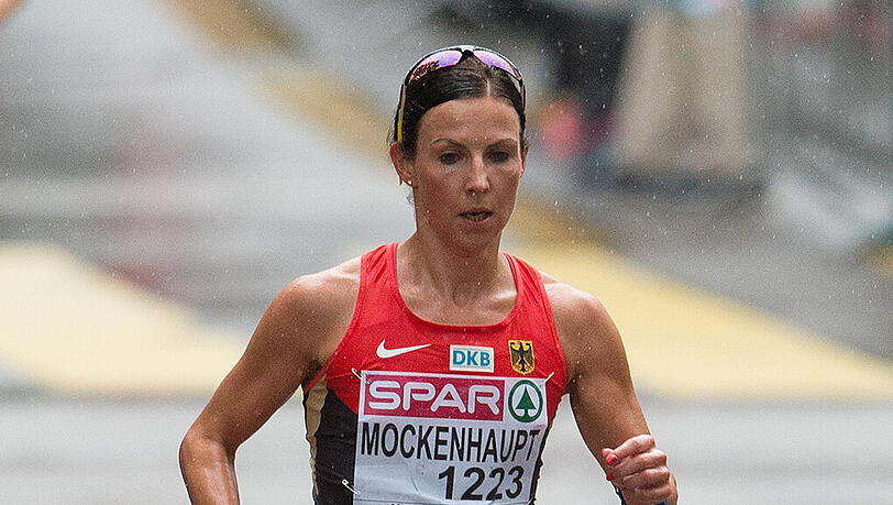 Sabrina Mockenhaupt beim Marathon während der Leichtathletik-EM. Sabrina Mockenhaupt beim Marathon während der Leichtathletik-EM.