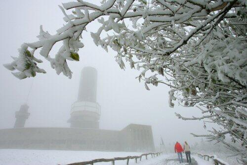 Winterlandschaft im Taunus: Schnee in den Mittelgebirgen