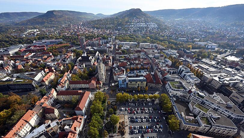 Blick auf das heutige Jena. Um 1800 hatte die Universitätsstadt rund 4500 Einwohner, wovon 900 Studenten waren.