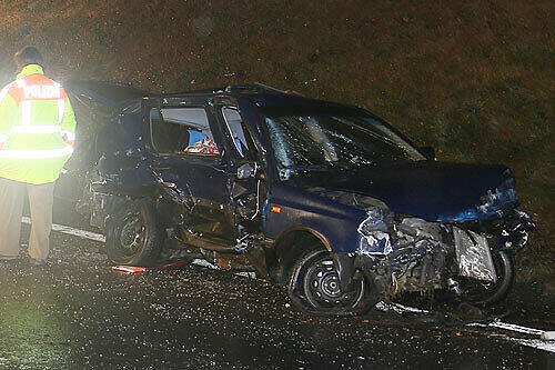 Heftige Massenkarambolage auf der A8. Es kam zu einem kilometerlangem Stau. Die Bilder vom BRK Berchtesgaden.