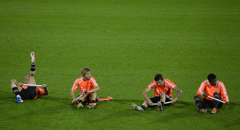 Der FC Bayern am dritten Trainingstag in Doha.