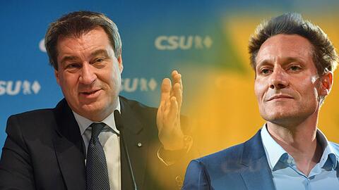 Gibt es eine Chance für Rot-Grün? Beim TV-Duell am Mittwoch gingen Söder und Hartmann auf Konfrontationskurs.