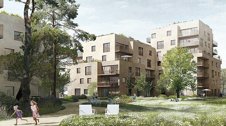Der zweite Platz: Verschachtelte Bauten von Zanderroth aus Berlin.