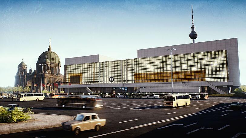Blick auf den Palast der Republik