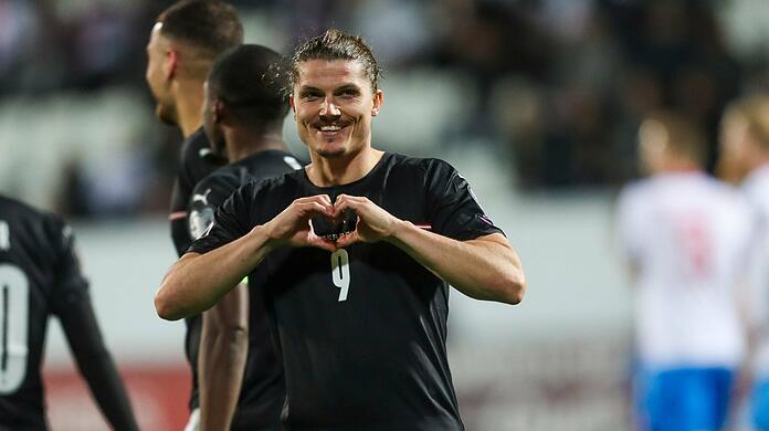 Von "Sabi" with Love: Marcel Sabitzer jubelt über seinen Treffer zum 2:0 gegen die Färöer Inseln.