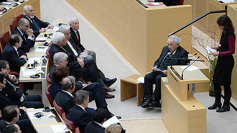 Der Holocaust-Überlebende Max Mannheimer sprach am Dienstag im Bayerischen Landtag.