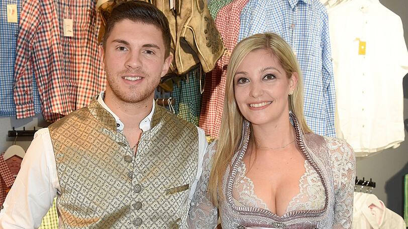 Society-Premiere: Joey Heindle mit seiner Ramona Elsener.