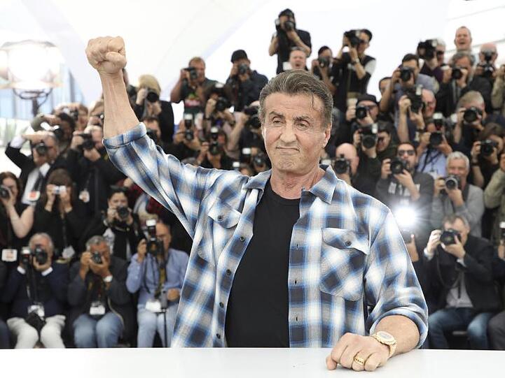Sylvester Stallone stellt in Cannes seinen neuen "Rambo"-Film vor.