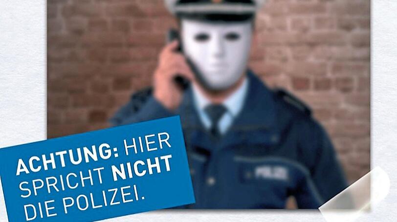Falsche Beamte! Ein Problem nicht nur in München, wie dieses Plakat der echten Polizei in Düsseldorf zeigt.